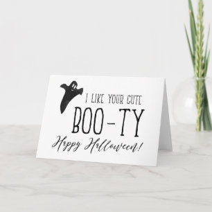 Happy Halloween Cute Boo-ty Card