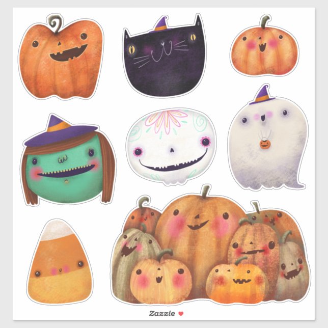 Happy Halloween Cute Decor Collection Sticker (Sheet)