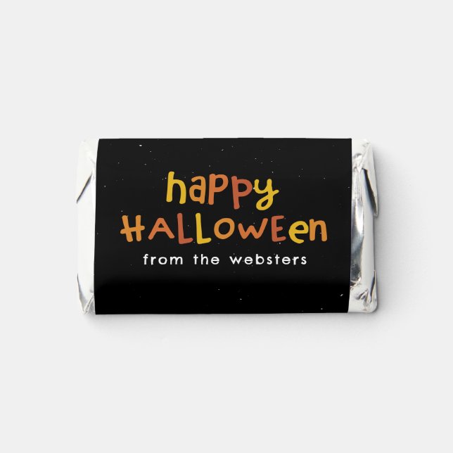 Happy Halloween cute fun personalized Hershey's Miniatures (Front)