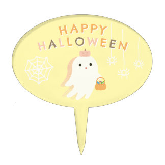 Happy Halloween Cute Ghost Cake Topper