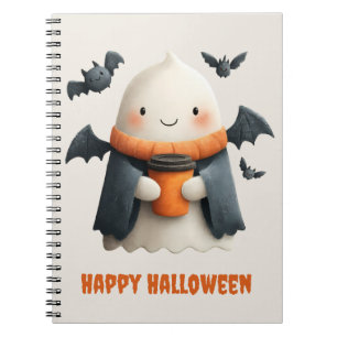 Happy Halloween Cute Ghost Design Notebook