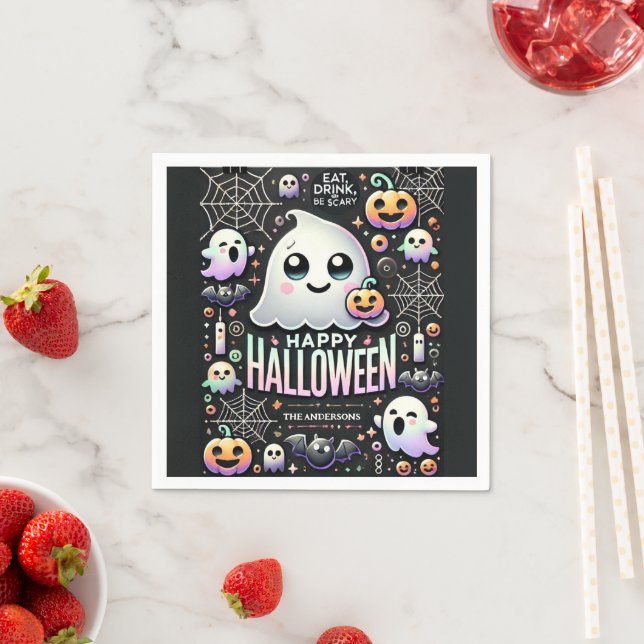 Happy Halloween Cute Ghost  Napkins (Insitu)