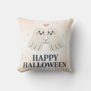 Happy Halloween Cute Ghosts  Throw Pillow