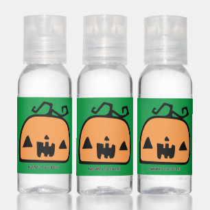 Happy Halloween   Cute Jack O Lantern Face Hand Sanitizer