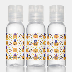 Happy Halloween   Cute Jack O Lanterns & Candy Hand Sanitizer