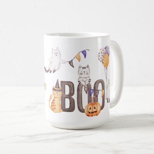 Happy Halloween   CUTE KITTENS  BOO Coffee Mug