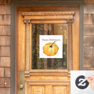 Happy Halloween cute orange pumpkin Window Cling