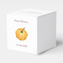 Happy Halloween cute orange pumpkin with date