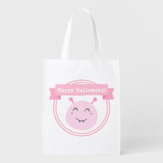 Happy Halloween Cute Pink Monster Trick or Treat