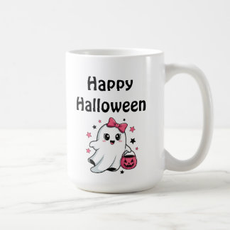 Happy Halloween Cute Pumpkin Ghost Coffee Mug