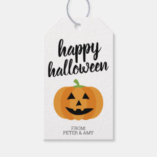 Happy Halloween - Cute Pumpkin Party Gift Tags