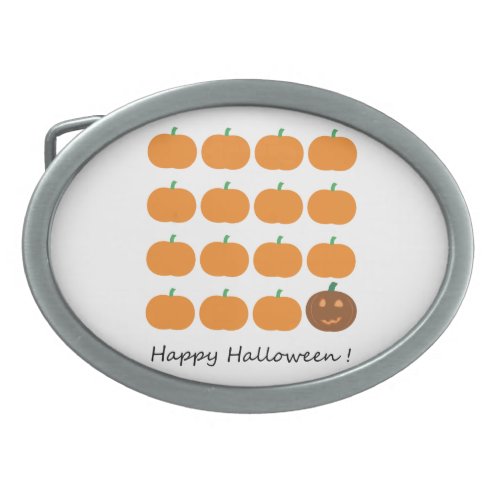 Happy Halloween Cute Pumpkin Patch Belt Buckle