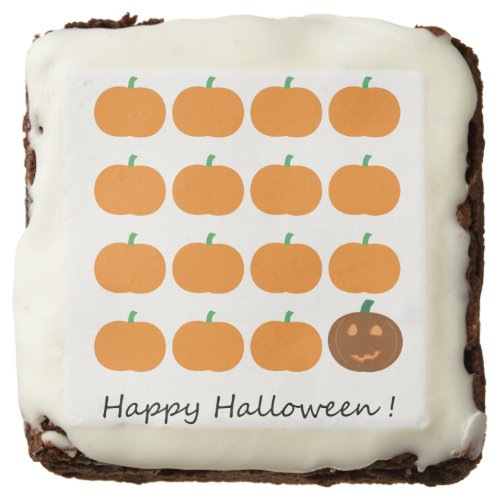 Happy Halloween Cute Pumpkin Patch Brownie