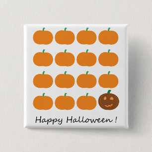 Happy Halloween Cute Pumpkin Patch Button