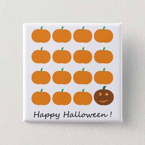 Happy Halloween Cute Pumpkin Patch Button