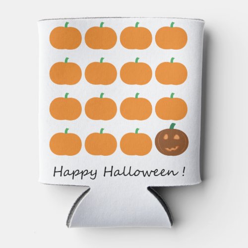 Happy Halloween Cute Pumpkin Patch Can Cooler