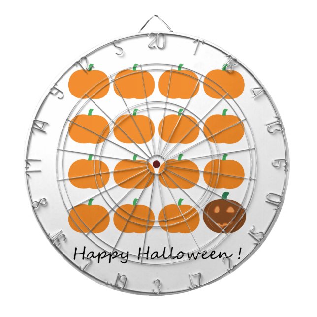 Happy Halloween Cute Pumpkin Patch Dartboard (Front)
