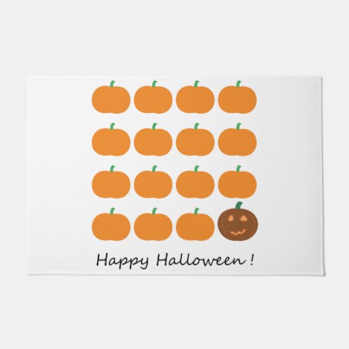 Happy Halloween Cute Pumpkin Patch Doormat