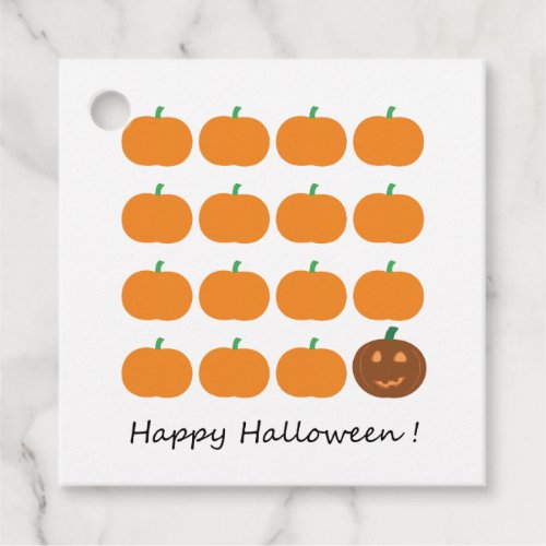 Happy Halloween Cute Pumpkin Patch Favor Tags
