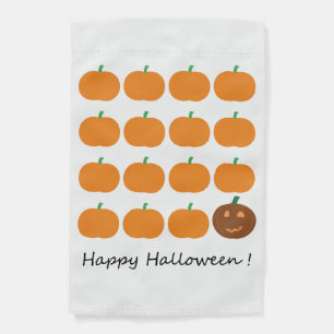 Happy Halloween Cute Pumpkin Patch Garden Flag