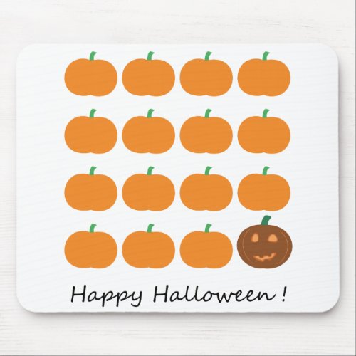 Happy Halloween Cute Pumpkin Patch Mouse Pad
