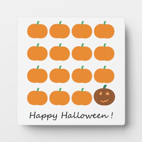 Happy Halloween Cute Pumpkin Patch Plaque