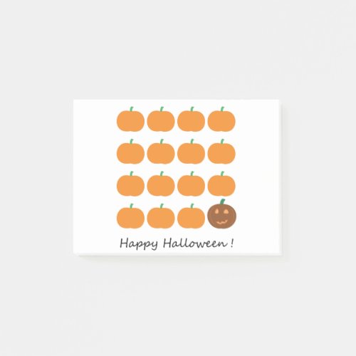 Happy Halloween Cute Pumpkin Patch Post_it Notes