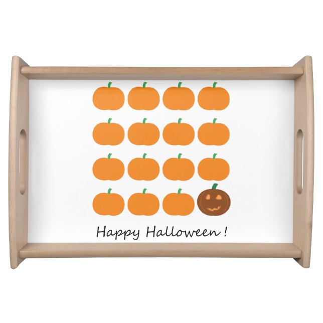 Happy Halloween Cute Pumpkin Patch Serving Tray (Front)