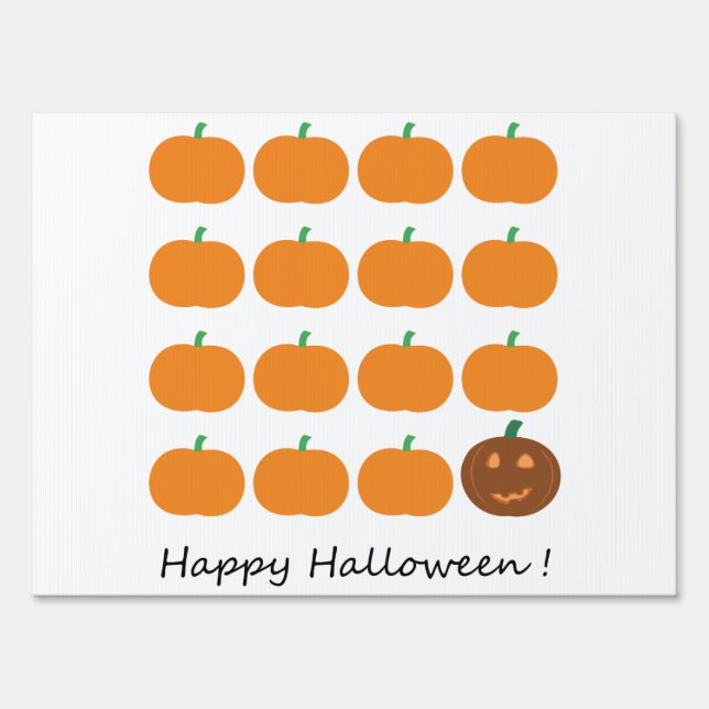 Happy Halloween Cute Pumpkin Patch Sign (Front)