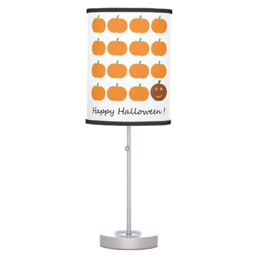 Happy Halloween Cute Pumpkin Patch Table Lamp