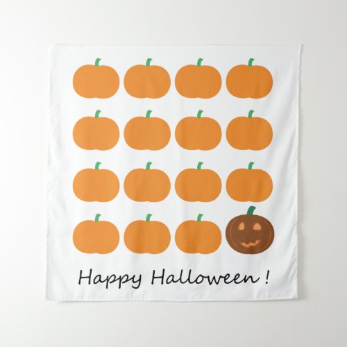 Happy Halloween Cute Pumpkin Patch Tapestry