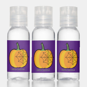 Happy Halloween Cute Pumpkin with Spider Web Hand Sanitizer