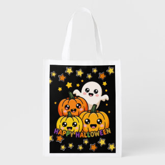 Happy Halloween Cute Pumpkins Tote Bag