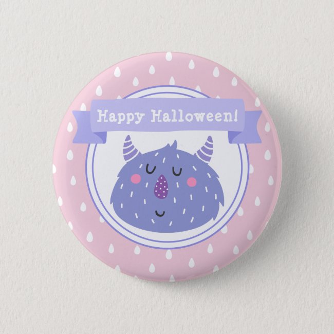 Happy Halloween! Cute Purple Monster