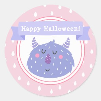Happy Halloween! Cute Purple Monster