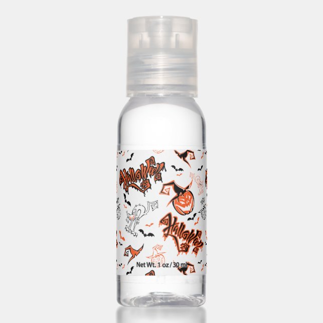 Happy Halloween | Cute Scary Jack O Lantern Hand Sanitizer (Front)