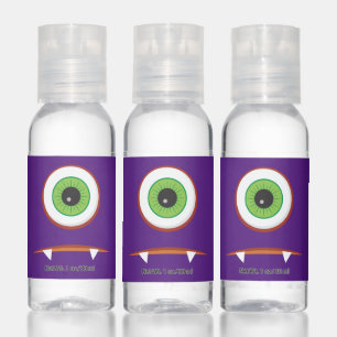 Happy Halloween   Cute Scary Monster Faces Hand Sanitizer