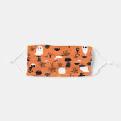 Happy Halloween Cute Spooks Pattern Adult Cloth Face Mask (Front, Folded)