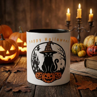 Happy Halloween Cute Spooky Pumpkin Coffee Mug