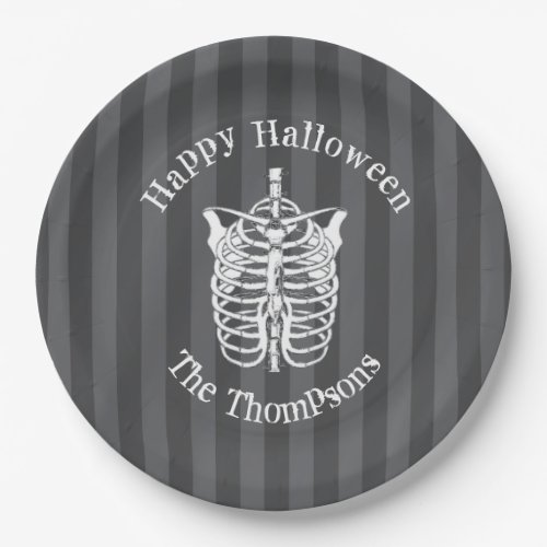 Happy Halloween Cute Spooky Scary Skeleton Paper Plates