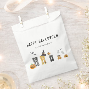 Happy Halloween Cute Spooky Watercolor Family Favor Bag