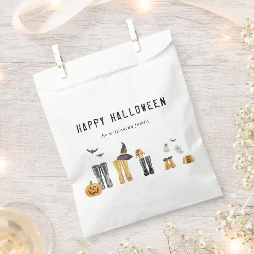 Happy Halloween Cute Spooky Watercolor Family Favor Bag