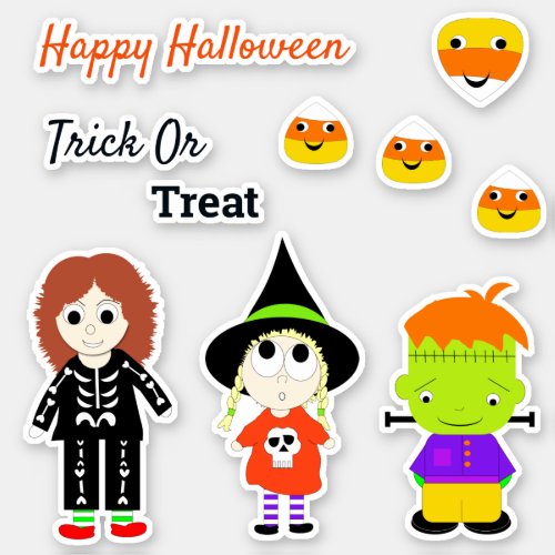 Happy Halloween Cute Trick Or Treat Sticker
