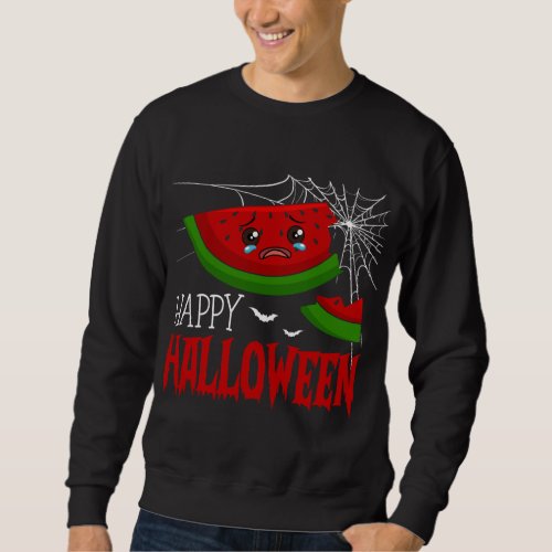 Happy Halloween Cute Watermelon Halloween Costume  Sweatshirt
