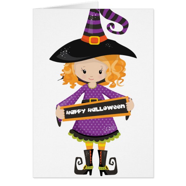 Happy Halloween Cutie Witch Invitation