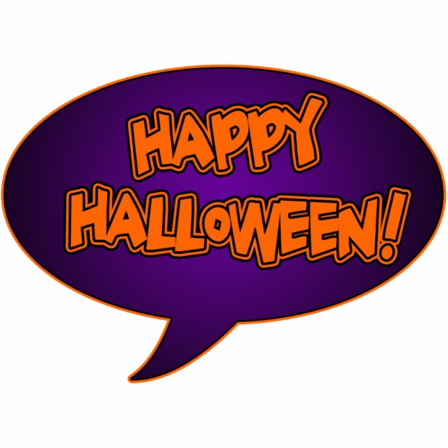 Happy Halloween Cutout Magnet 2x3 (Front)
