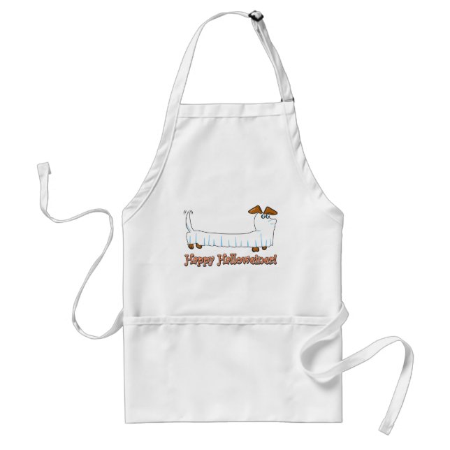 Happy Halloween Dachshund Adult Apron (Front)