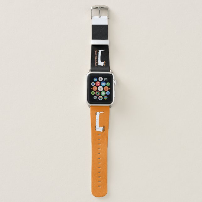 Happy Halloween Dachshund Apple Watch Band (Front)