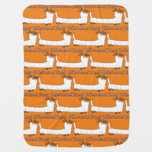 Happy Halloween Dachshund Baby Blanket