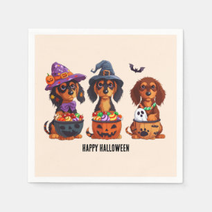 Happy Halloween Dachshund Dogs Napkins